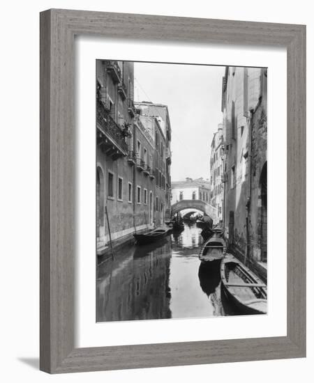 Small Canal with Two of Many Small Bridges-null-Framed Photographic Print