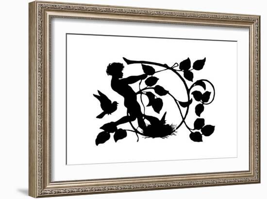 Small Child's Silhouette II-Vision Studio-Framed Art Print