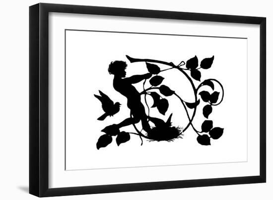 Small Child's Silhouette II-Vision Studio-Framed Art Print