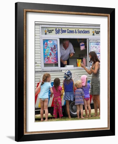 Small Children at Ice Cream Van-David Wall-Framed Photographic Print