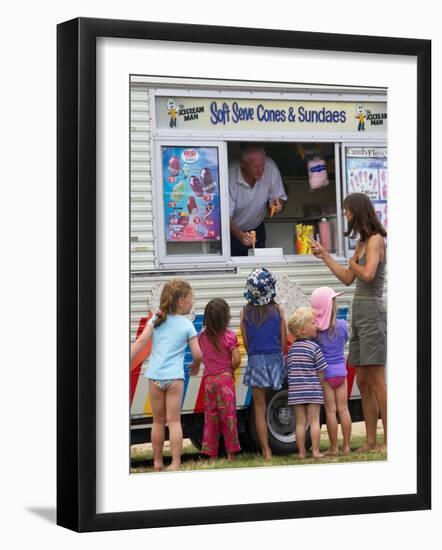 Small Children at Ice Cream Van-David Wall-Framed Photographic Print