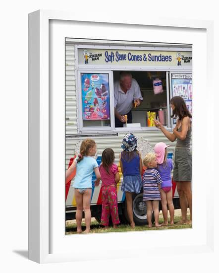 Small Children at Ice Cream Van-David Wall-Framed Photographic Print