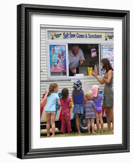 Small Children at Ice Cream Van-David Wall-Framed Photographic Print