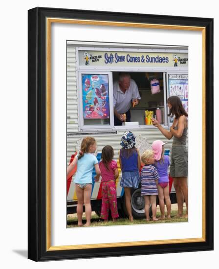 Small Children at Ice Cream Van-David Wall-Framed Photographic Print