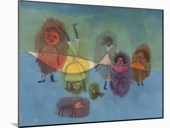 Small Children; Kindergruppe-Paul Klee-Mounted Giclee Print