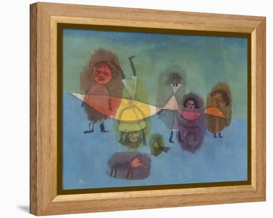 Small Children; Kindergruppe-Paul Klee-Framed Premier Image Canvas