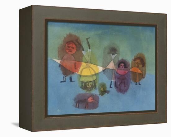 Small Children; Kindergruppe-Paul Klee-Framed Premier Image Canvas