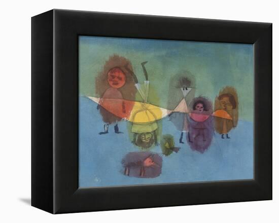 Small Children; Kindergruppe-Paul Klee-Framed Premier Image Canvas