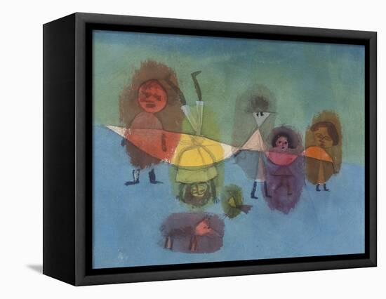 Small Children; Kindergruppe-Paul Klee-Framed Premier Image Canvas