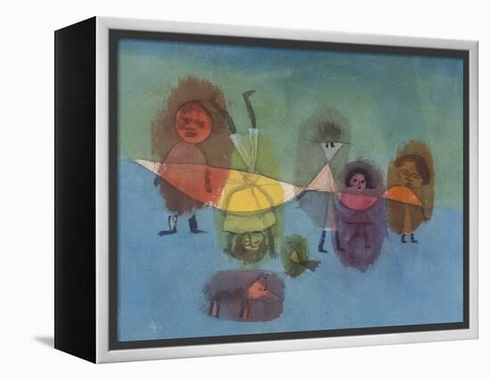 Small Children; Kindergruppe-Paul Klee-Framed Premier Image Canvas