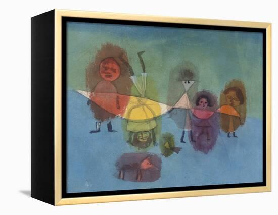 Small Children; Kindergruppe-Paul Klee-Framed Premier Image Canvas