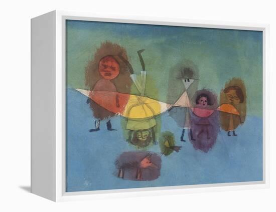 Small Children; Kindergruppe-Paul Klee-Framed Premier Image Canvas