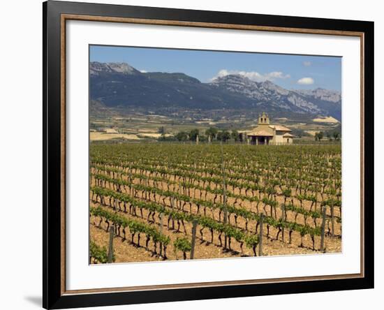 Small church next to the Wine Culture Museum, Briones village, La Rioja, Spain-Janis Miglavs-Framed Photographic Print