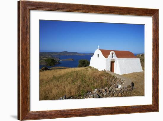 Small Church, Patmos, Dodecanese, Greek Islands, Greece, Europe-null-Framed Photographic Print