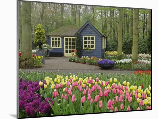 Small cottage flower shop, Keukenhof Gardens, Lisse, Netherlands-Adam Jones-Mounted Photographic Print