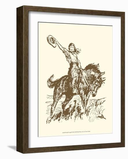 Small Cowgirl-Vision Studio-Framed Art Print