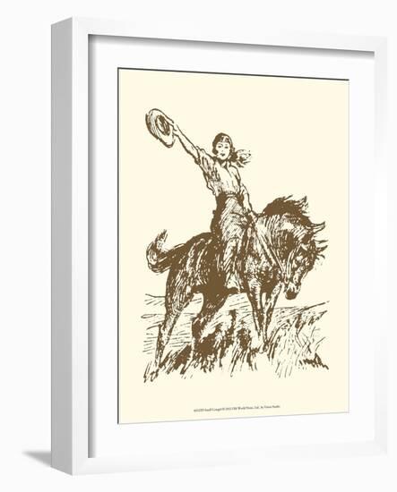 Small Cowgirl-Vision Studio-Framed Art Print