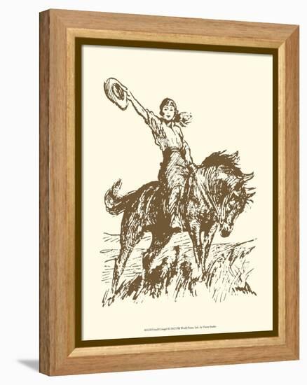 Small Cowgirl-Vision Studio-Framed Stretched Canvas