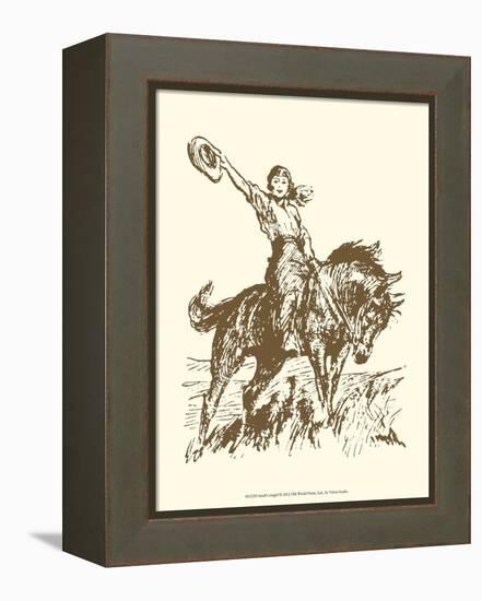Small Cowgirl-Vision Studio-Framed Stretched Canvas
