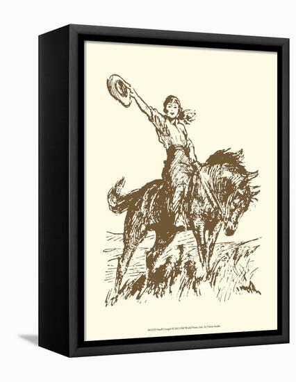 Small Cowgirl-Vision Studio-Framed Stretched Canvas