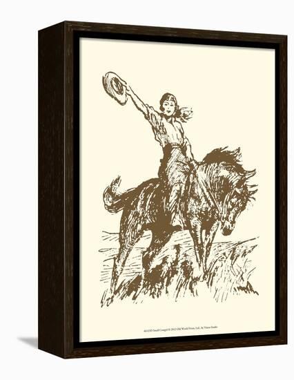 Small Cowgirl-Vision Studio-Framed Stretched Canvas