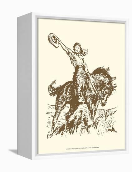 Small Cowgirl-Vision Studio-Framed Stretched Canvas