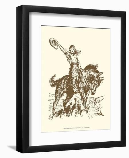 Small Cowgirl-Vision Studio-Framed Art Print