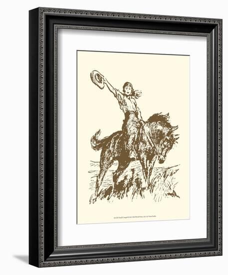 Small Cowgirl-Vision Studio-Framed Art Print