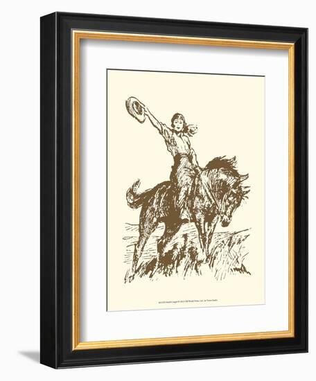 Small Cowgirl-Vision Studio-Framed Art Print