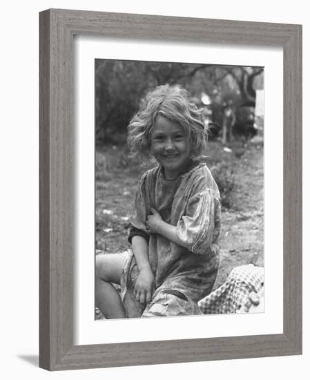 Small Dirty Child Living in the Migratory Camp-Carl Mydans-Framed Photographic Print