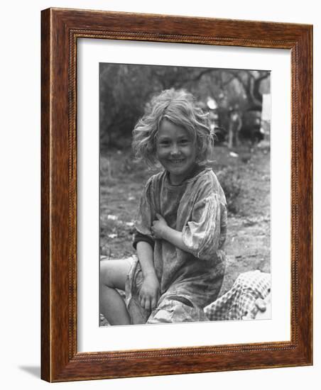 Small Dirty Child Living in the Migratory Camp-Carl Mydans-Framed Photographic Print