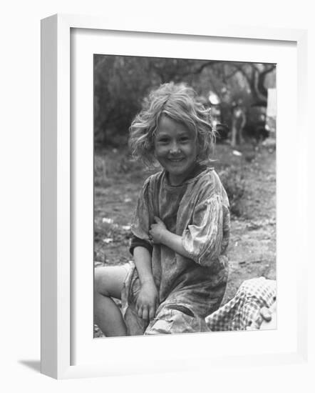 Small Dirty Child Living in the Migratory Camp-Carl Mydans-Framed Photographic Print