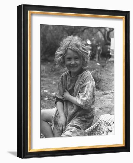 Small Dirty Child Living in the Migratory Camp-Carl Mydans-Framed Photographic Print