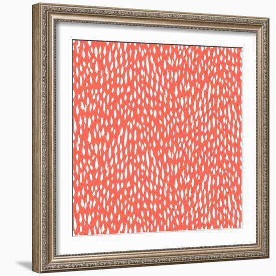 Small Ditsy Pattern with Short Hand Drawn Strokes-tukkki-Framed Art Print