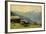 Small Farm in Swiss Alps.  Bodmen, Valais, Switzerland. Added Paper Texture-A_nella-Framed Photographic Print