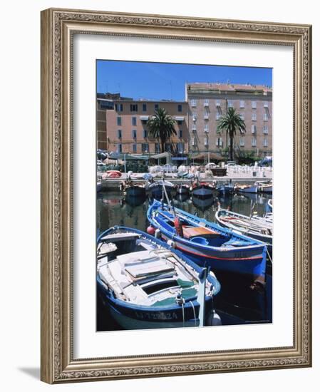 Small Fishing Boats, Ajaccio, Corsica, France, Mediterranean-Guy Thouvenin-Framed Photographic Print