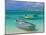 Small Fishing Boats in the Turquoise Sea, Mauritius, Indian Ocean, Africa-null-Mounted Photographic Print