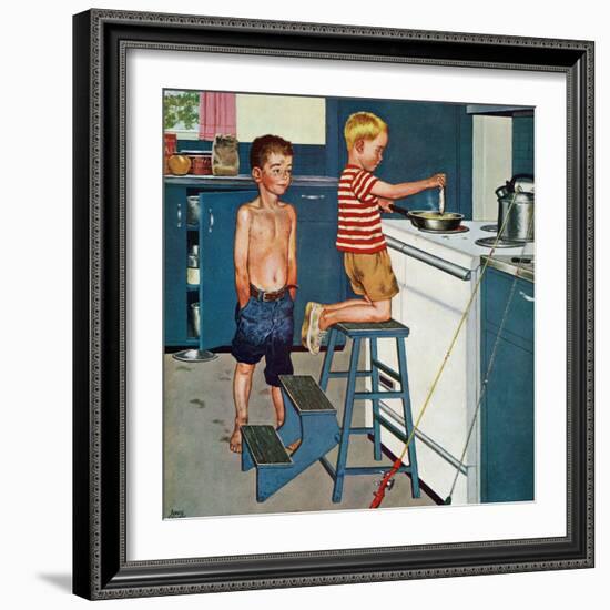 "Small Fry", July 12, 1958-Amos Sewell-Framed Premium Giclee Print