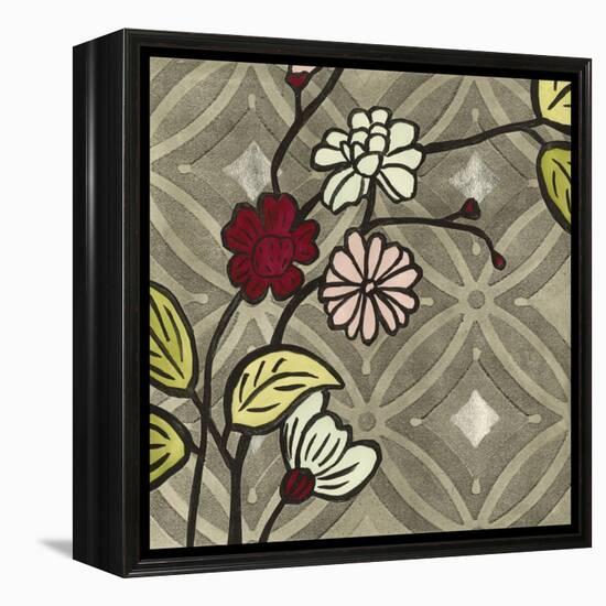 Small Geometric Blossoms I-Megan Meagher-Framed Stretched Canvas