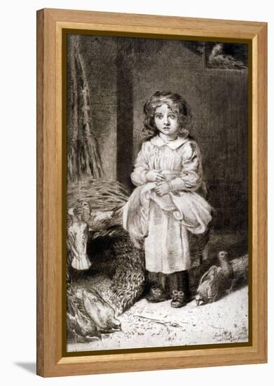 Small Girl Feeding Doves, C1888-Anna Lea Merritt-Framed Premier Image Canvas