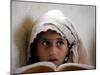 Small Girl Takes Lessons at the Nangalam High School in Nangalam, Eastern Afghanistan-null-Mounted Photographic Print