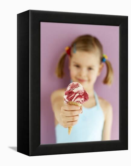 Small Girl with Amarena Cherry Ice Cream-Marc O^ Finley-Framed Premier Image Canvas