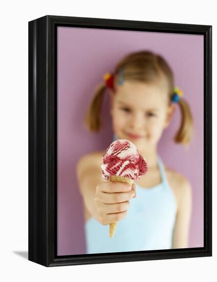 Small Girl with Amarena Cherry Ice Cream-Marc O^ Finley-Framed Premier Image Canvas