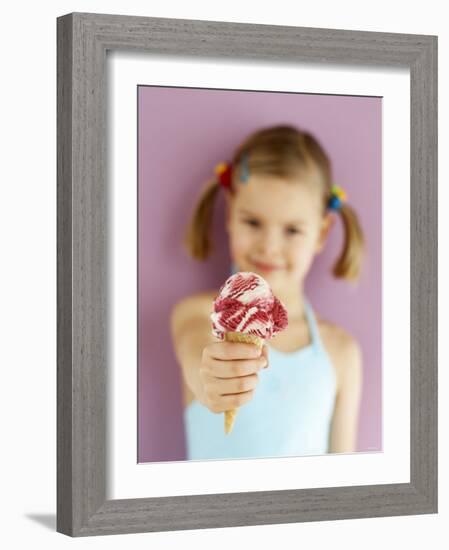 Small Girl with Amarena Cherry Ice Cream-Marc O^ Finley-Framed Photographic Print