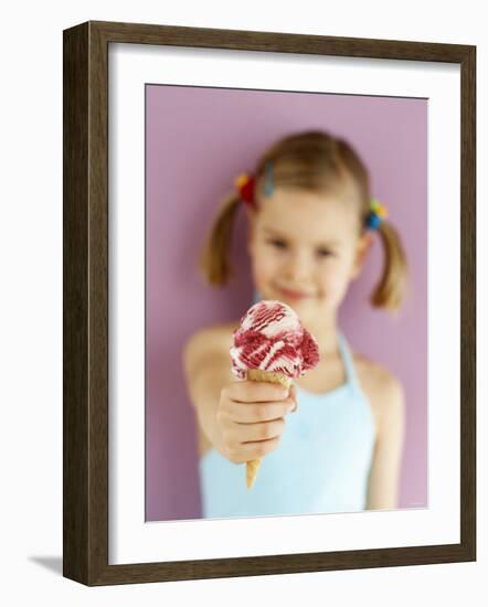 Small Girl with Amarena Cherry Ice Cream-Marc O^ Finley-Framed Photographic Print