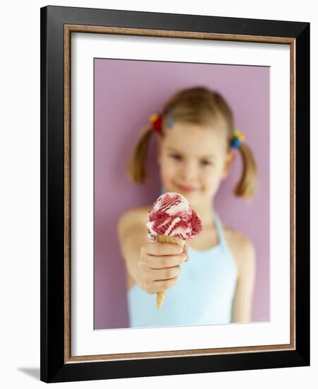 Small Girl with Amarena Cherry Ice Cream-Marc O^ Finley-Framed Photographic Print