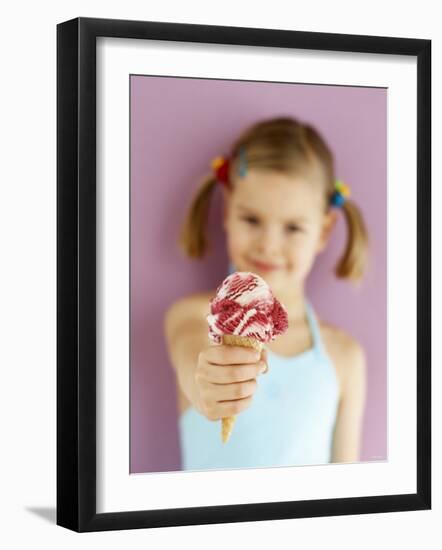 Small Girl with Amarena Cherry Ice Cream-Marc O^ Finley-Framed Photographic Print