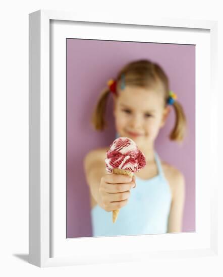 Small Girl with Amarena Cherry Ice Cream-Marc O^ Finley-Framed Photographic Print