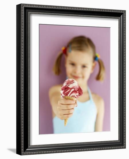 Small Girl with Amarena Cherry Ice Cream-Marc O^ Finley-Framed Photographic Print