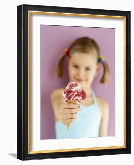 Small Girl with Amarena Cherry Ice Cream-Marc O^ Finley-Framed Photographic Print